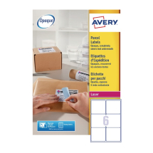Avery White Laser Parcel Labels 99.1 x 93.1mm 6 Per Sheet Pack of 600 L7166-100