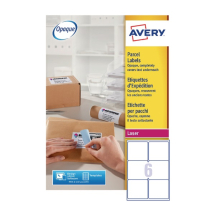 Avery White Laser Parcel Labels 99.1 x 93.1mm 6 Per Sheet Pack of 1500 L7166-250