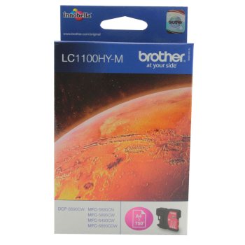 Brother LC-1100 High Yield Magenta Inkjet Cartridge LC1100HYM Brother LC-1100 High Yield Magenta Inkjet Cartridge LC1100HYM