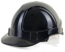 Economy Vented Safety Helmet BLACK