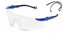 TEXAS Clear Lens Safety Specs with Neck Cord