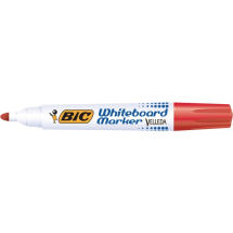 Bic Velleda 1701 Red Bullet Tip Whiteboard Marker (Pack of 12)