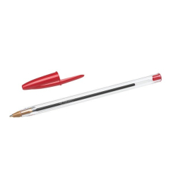 Bic Cristal Medium Ballpoint Red Pen (Pack of 50)