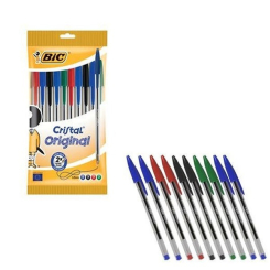 Bic Cristal Medium Assorted Ballpoint Pens (Pack of 10)