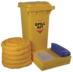 Chemical Spill Kit Wheelie Bin 120L