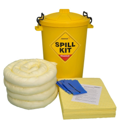 Chemical Spill Kit Yellow Drum 80L