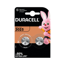 Duracell DL2025 3V Lithium Button Battery (Pack of 2)