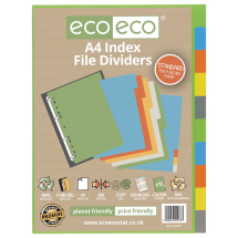 A4 50% Recycled Set 10 Index File Dividers