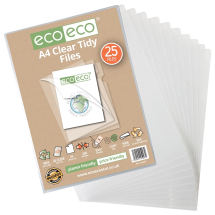 A4 50% Recycled Clear Tidy Files - Pack 25