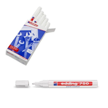 Edding 750 Opaque White Bullet Tip Paint Marker (Pack of 10)