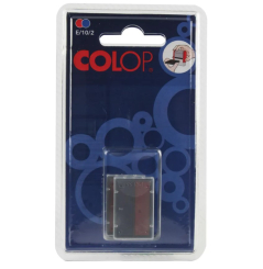 COLOP E/10/2 Replacement Ink Pad Blue/Red (Pack of 2)