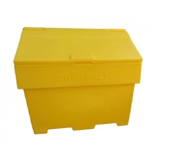 Salt Grit Bin YELLOW Hinged Lid 169 litre capacity Salt Grit Bin YELLOW Hinged Lid 169 litre capacity