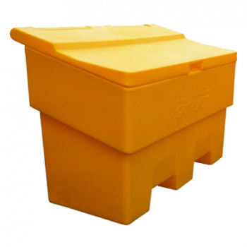 Salt Grit Bin YELLOW Hinged Lid 285 litre capacity Salt Grit Bin YELLOW Hinged Lid 285 litre capacity