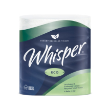 WHISPER Eco Recycled Toilet Roll 2 Ply (10 x 4 per case)