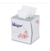 Whisper Cube Facial Tissues White 2 ply 24 x 70 per case