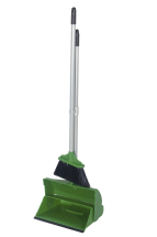 Angled Lobby Broom with Lightweight Dustpan GREEN (Pack of 6)