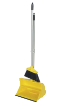 Angled Lobby Broom with Lightweight Dustpan YELLOW (Pack of 6)
