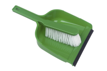 8inch Plastic dustpan and stiff PVC brush set GREEN (Pack of 24)