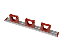 515mm Anod Alum Rail 3 HOLD2 Shovel Hngrs Col ends RED