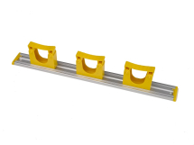 515mm Anod Alum Rail 3 HOLD2 Shovel Hngrs Col ends YELLOW