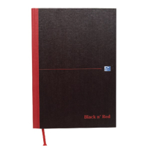 Black n Red A4 Casebound Hardback A-Z Notebook (Pack of 5)