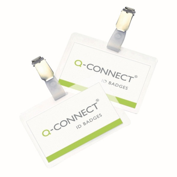 Q-Connect Hot Laminating ID Badge With Clip (Pack of 25)