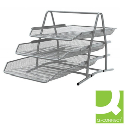 Q-Connect 3 Tier Letter Tray Silver
