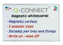 Q-Connect Aluminium Magnetic Whiteboard 1800x1200mm