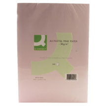 Q-Connect Pink Coloured A4 Copier Paper 80gsm Ream (Pack of 500) - KF01095