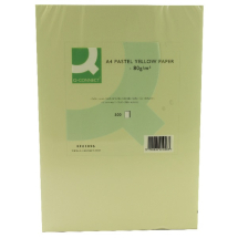 Q-Connect Yellow Coloured A4 Copier Paper 80gsm Ream (Pack of 500) - KF01096