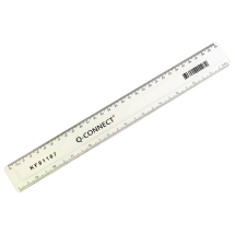 Q-Connect 300mm Clear Ruler (Pack of 10)