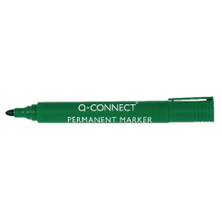 Q-Connect Green Bullet Tip Permanent Marker Pen (Pack of 10)