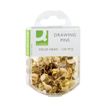 Q-Connect Drawing Pin Solid Brass Head (Pack of 1200)