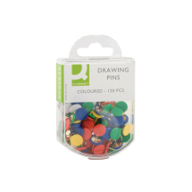 Q-Connect Drawing Pin Coloured Head (Pack of 1200)