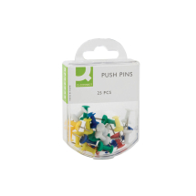 Q-Connect Push Pins Assorted Colours (Pack of 250)