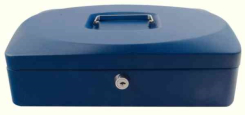 Q-Connect 12 inch Blue Cash Box