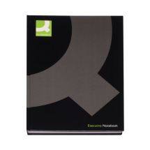Q-Connect Casebound A4 Hardback Notebook 192 Pages Black (Pack of 3)