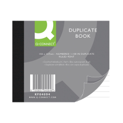 Q-Connect Duplicate Book 4x5 Inches Ruled Feint