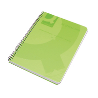 Q-Connect Green A5 Polypropylene Notepad (Pack of 5)