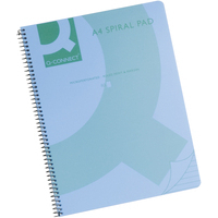 Q-Connect Spiral Bound Polypropylene A4 Notebook 160 Pages Blue (Pack of 5)