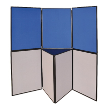 Q-Connect Display Board 6 Panel Blue /Grey
