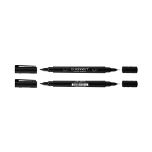 Q-Connect Dual Tip Marker Pen Black (Pack of 10) Q-Connect Dual Tip Marker Pen Black (Pack of 10)