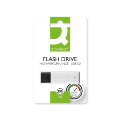 Q-Connect Black/Silver USB 3.0 High Performance 256GB Flash Drive