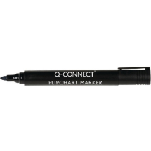 Q-Connect Black Flipchart Marker Pens Bullet Tip (Pack of 10) KF15392