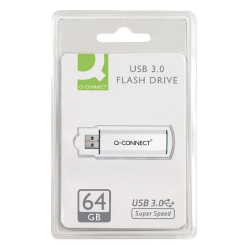 Q-Connect Silver/Black USB 3.0 Slider 64Gb Flash Drive