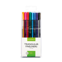 Q-Connect Triangular Fineliners Assorted Colour (Pack of 8)