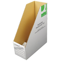 Q-Connect Business Magazine File W100xD230xH300mm White (Pack of 10)