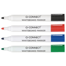 Q-Connect Assorted Dry-Wipe Marker Pens (Pack of 4) Q-Connect Assorted Dry-Wipe Marker Pens (Pack of 4)