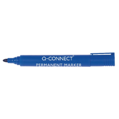 Q-Connect Blue Bullet Tip Permanent Marker Pen (Pack of 10)