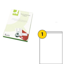 Q CONNECT 199.6x289mm - 1 Label per Sheet - Pack 100 Sheets